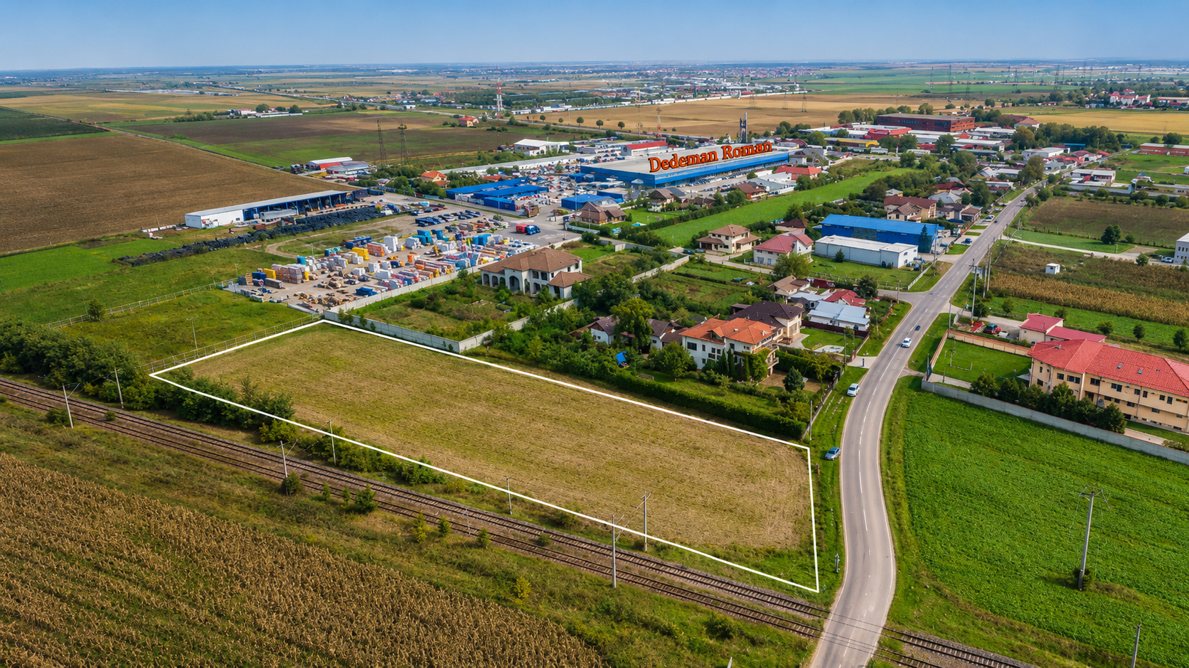Teren intravilan de vânzare în Cordun, Roman – 5.001 mp, deschidere 39 ml, zonă cu potențial investițional — Cordun Roman, Neamt